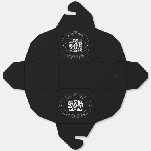 Ballotins Code QR et texte modifiable | Noir et blanc (Déplié)