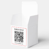 Ballotins Code QR simple noir et blanc avec bordure rouge (Ouvert)
