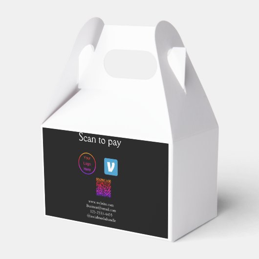 Ballotins Code QR venmo scan pour payer ajouter logo médias (Verso)