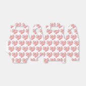 Ballotins Coeur d'aquarelle géométrique rose (Déplié)