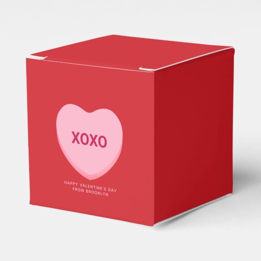 Ballotins Coeur de conversation rose rouge XOXO Saint Valent (Verso)
