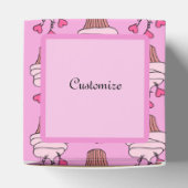 Ballotins Coeur de gâteaux rose et blanc mignon (Haut)