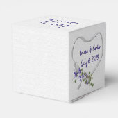 Ballotins Coeur de ruban blanc mariage (Arrière)