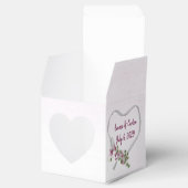 Ballotins Coeur de ruban blanc mariage (Ouvert)