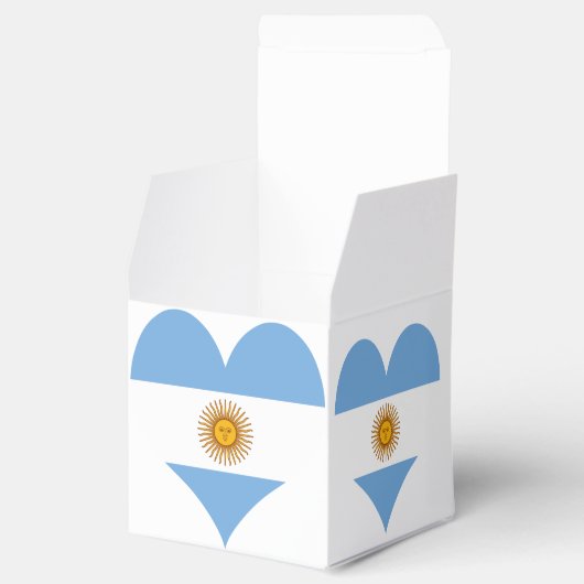 Ballotins Coeur du drapeau argentin (Ouvert)