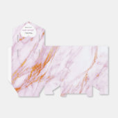 Ballotins Coeur en marbre rose Or mariage Favoriser Merci (Déplié)