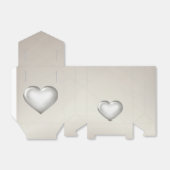 Ballotins Coeur en verre argenté (Déplié)