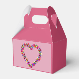 Ballotins Coeur floral sur rose