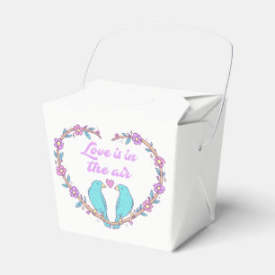 Ballotins Cœur Floral Turquoise Lovebirds Amour Violet