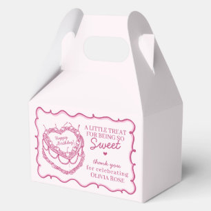 Ballotins Coeur rose rétro Coquette gâteau cerise Anniversai