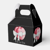 Ballotins coeur rouge attaché avec ruban blanc pour mariage (Arrière)