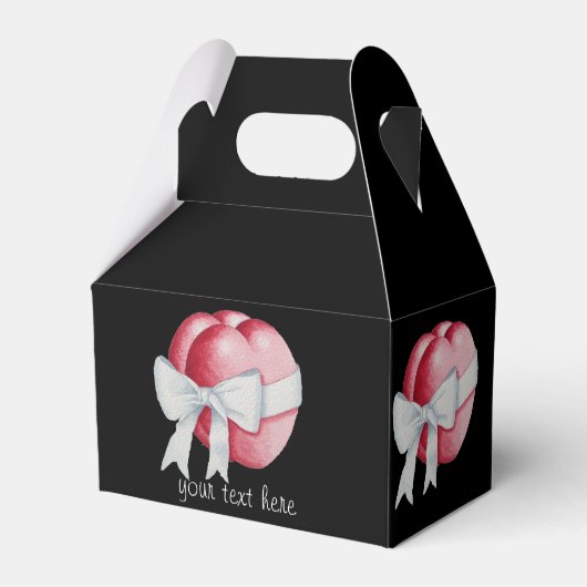 Ballotins coeur rouge attaché avec ruban blanc pour mariage (Arrière)