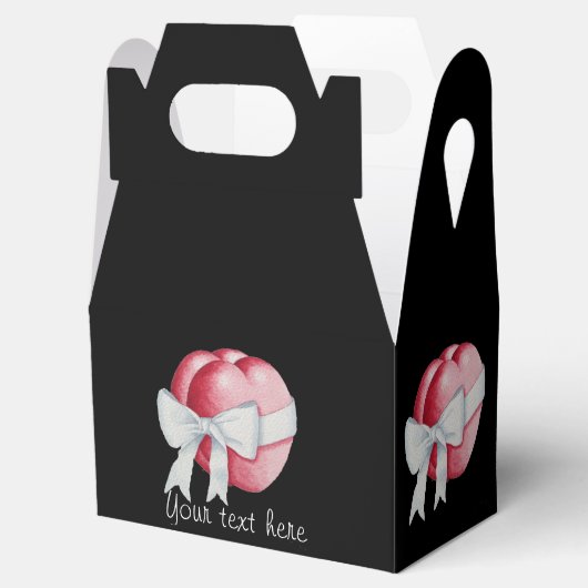 Ballotins coeur rouge attaché avec ruban blanc pour mariage (Ouvert)