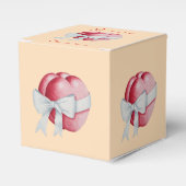 Ballotins coeur rouge attaché avec ruban blanc pour mariage (Verso)