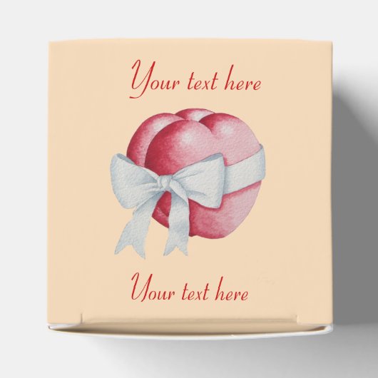 Ballotins coeur rouge attaché avec ruban blanc pour mariage (Haut)