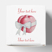 Ballotins coeur rouge attaché avec ruban blanc pour mariage (Haut)