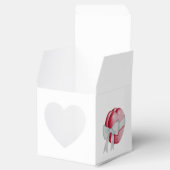 Ballotins coeur rouge attaché avec ruban blanc pour mariage (Ouvert)