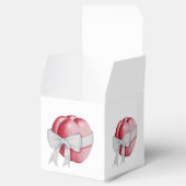 Ballotins coeur rouge attaché avec ruban blanc pour mariage (Ouvert)