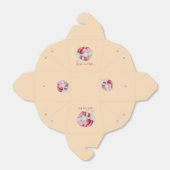 Ballotins coeur rouge attaché avec ruban blanc pour mariage (Déplié)