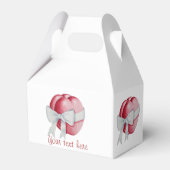 Ballotins coeur rouge attaché avec ruban blanc pour mariage (Verso)