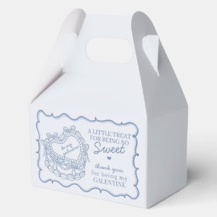 Ballotins Cœur Ruban Bleu Gâteau Coquette Galentines Fête