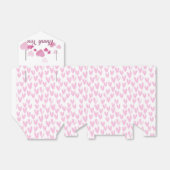 Ballotins Cœurs abstraits roses sur fond blanc (Déplié)