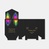 Ballotins Coeurs Aglow avec Fierté Gay Wedding Favor Box (Déplié)
