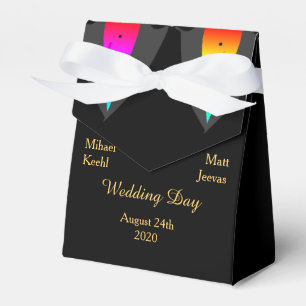 Ballotins Coeurs Aglow avec Fierté Gay Wedding Favor Box