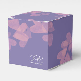 Ballotins Cœurs aquarelle flottants rose amour violet