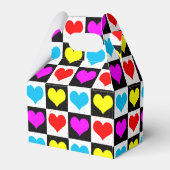 Ballotins Coeurs d'amour colorés Bloc géométrique Imprimer (Arrière)