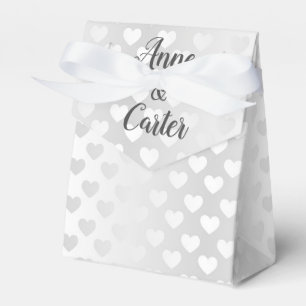 Ballotins Cœurs de mariage blancs