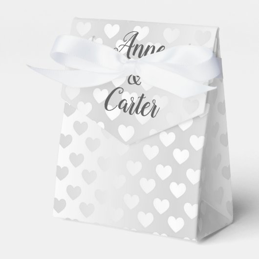 Ballotins Cœurs de mariage blancs (Verso)