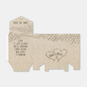 Ballotins Coeurs de mariage de plage avec citation (Déplié)