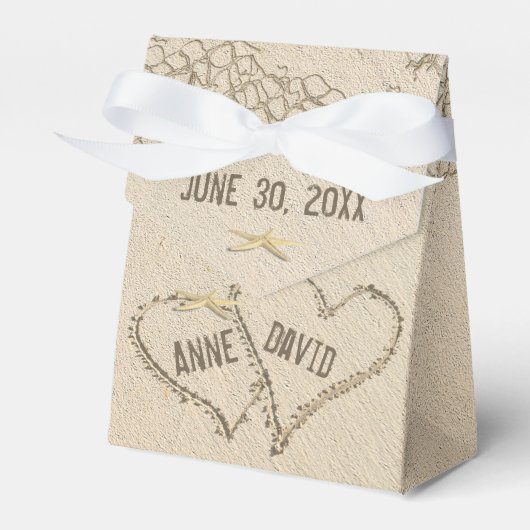 Ballotins Coeurs de mariage de plage avec citation (Verso)