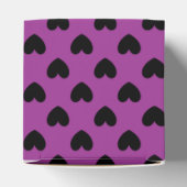 Ballotins Coeurs de polka noir sur violet (Haut)