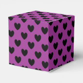 Ballotins Coeurs de polka noir sur violet (Arrière)