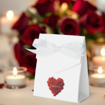 Cœurs de roses rouges - Mariage Merci