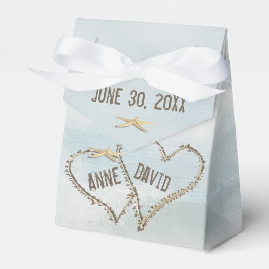 Ballotins Coeurs de sable sur aquarelle avec Starfish (Verso)