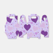Ballotins Coeurs en patchwork violet (Déplié)