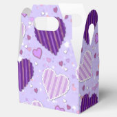 Ballotins Coeurs en patchwork violet (Ouvert)