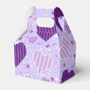 Ballotins Coeurs en patchwork violet