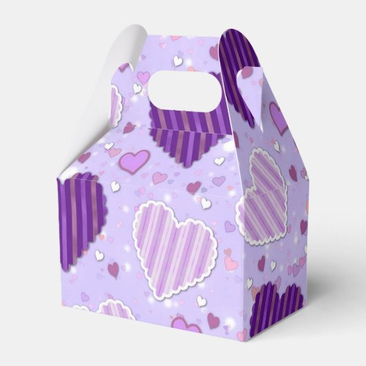 Ballotins Coeurs en patchwork violet (Verso)
