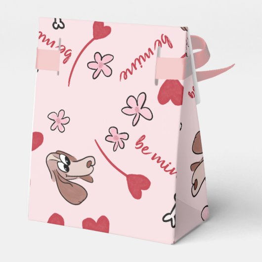 Ballotins Coeurs et Basset Hounds Design Motif (Arrière)