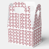 Ballotins Coeurs et petits points Rouge et blanc Design chic (Ouvert)