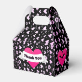 Ballotins Coeurs mignons rose et noir, Mariage, Fiançailles (Verso)