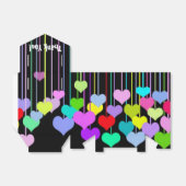 Ballotins Coeurs pendants sur le noir (Déplié)