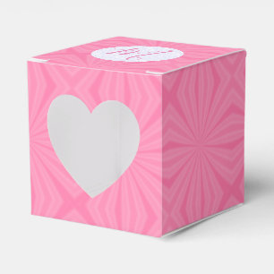 Ballotins Cœurs Personnalisés Carrés Ondulés Rose Clair