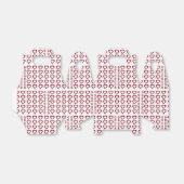 Ballotins Cœurs & Petits Points Design Chic Rouge & Blanc (Déplié)