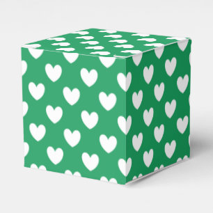 Ballotins Coeurs polka blanc sur Kelly green