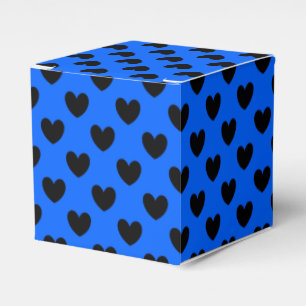 Ballotins Coeurs polka noirs sur bleu